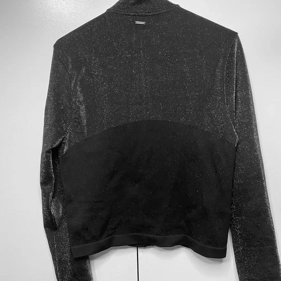 Victoria's Secret Seamless Shimmer Black Full-Zip Jacket NWT - Picture 4 of 5
